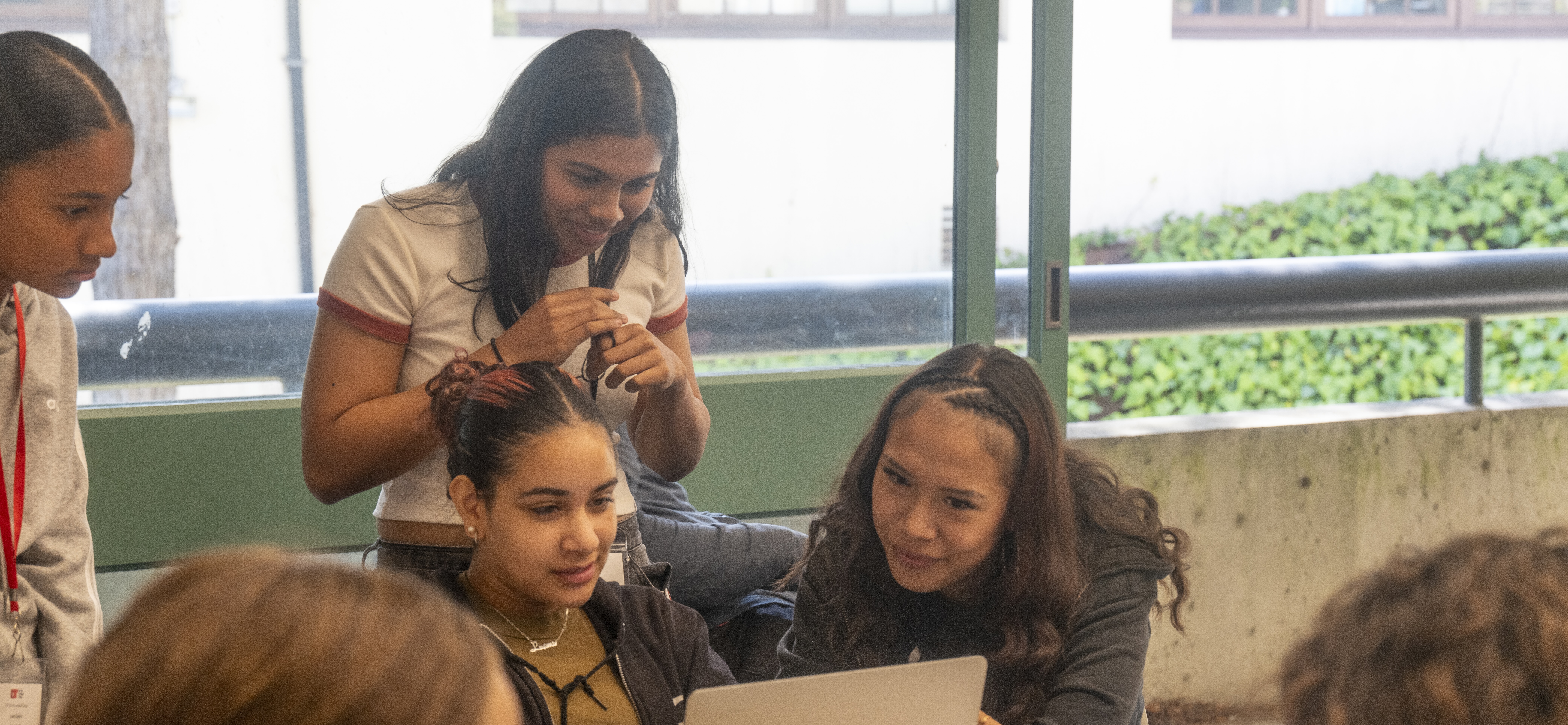 Slide Image - team posing with basketball player